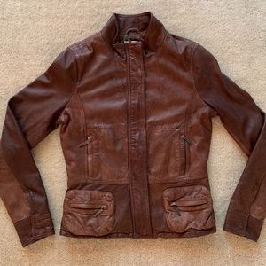 Vince Leather Jacket - Large (runs small) - Brown